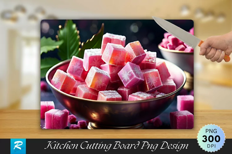 Turkish Delight Cutting Board Sublimation Design