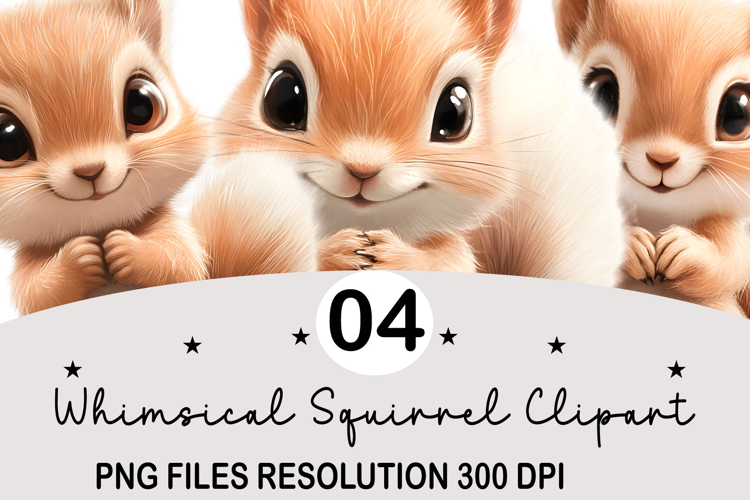 Whimsical Squirrel Clipart