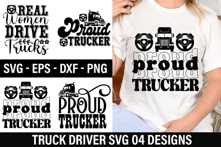 Truck Driver SVG Design - Real Women Drive Trucks