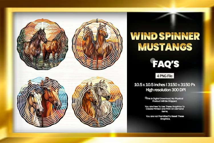 Mustangs Wind Spinner Sublimation - 04 Variations
