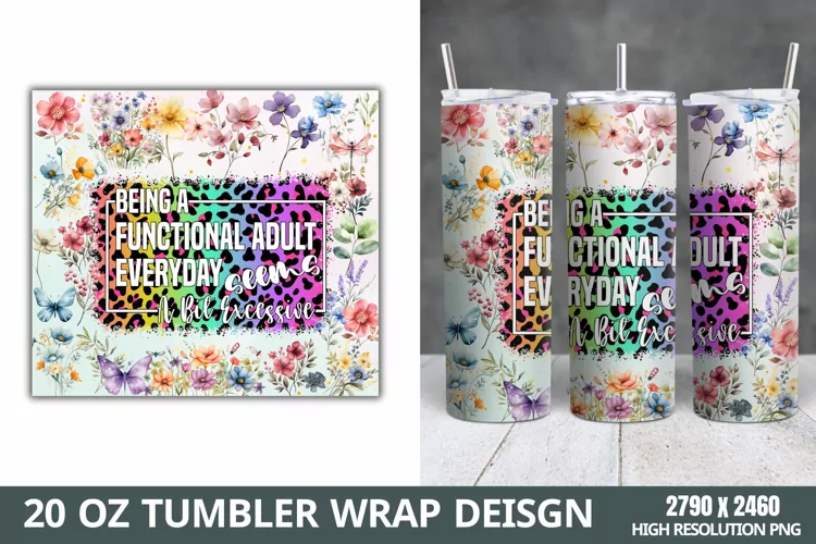 Funny Quotes 20oz Skinny Tumbler Sublimation,