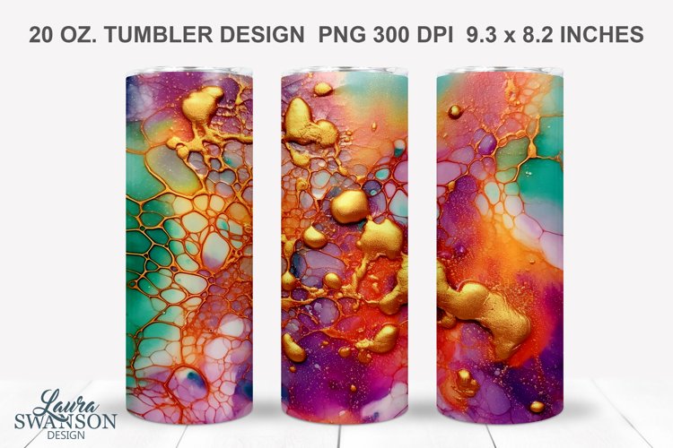 Alcohol Ink Tumbler Wrap Image 10