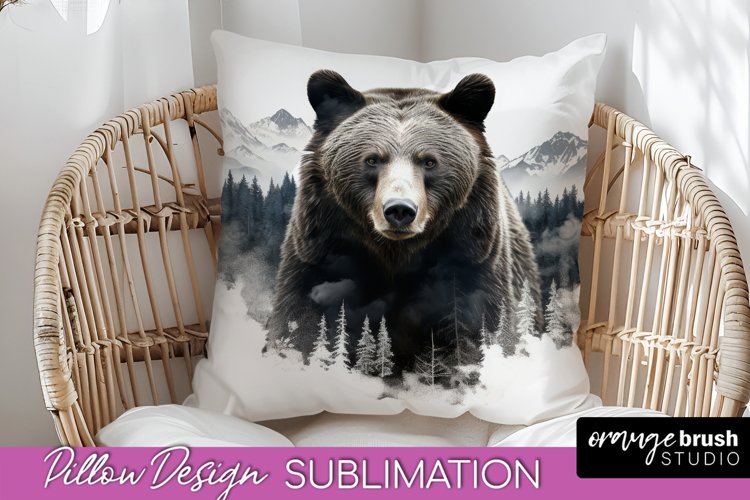 Wild Animals Pillow Cover - Mountain Pillow Sublimation example image 1