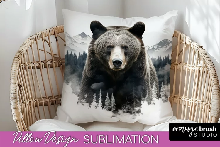 Wild Animals Pillow Cover - Mountain Pillow Sublimation