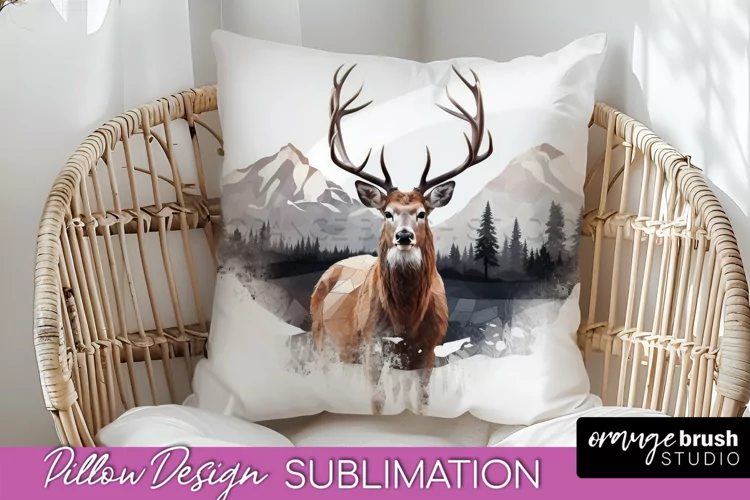 Wild Animals Pillow Cover - Mountain Pillow Sublimation