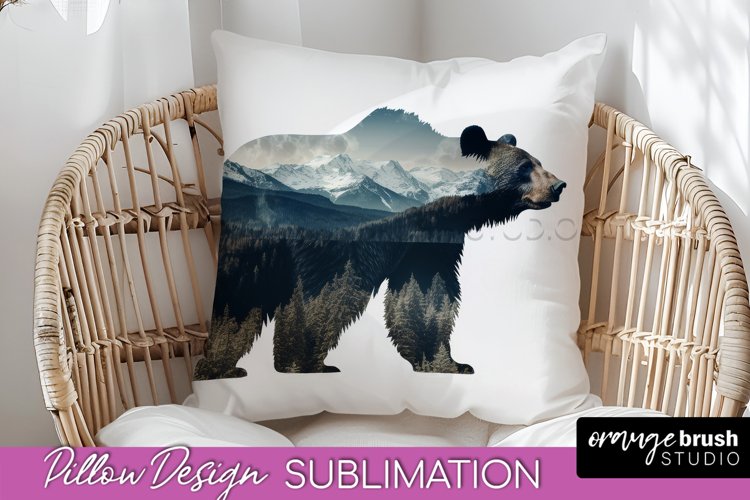 Wild Animals Pillow Cover - Mountain Pillow Sublimation example image 1