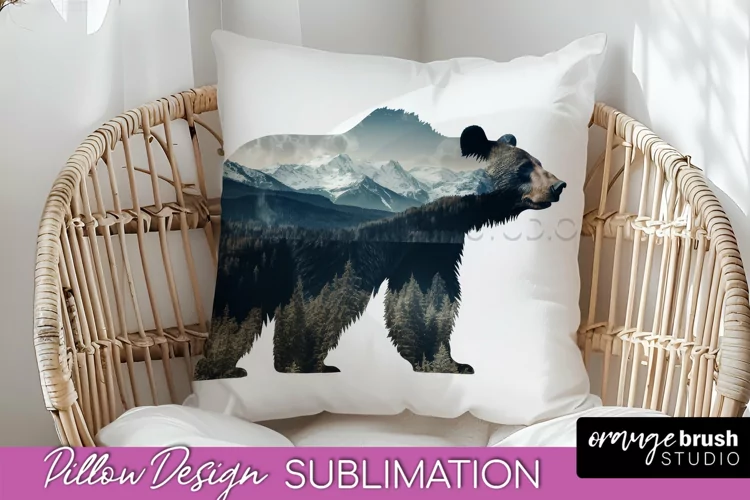 Wild Animals Pillow Cover - Mountain Pillow Sublimation