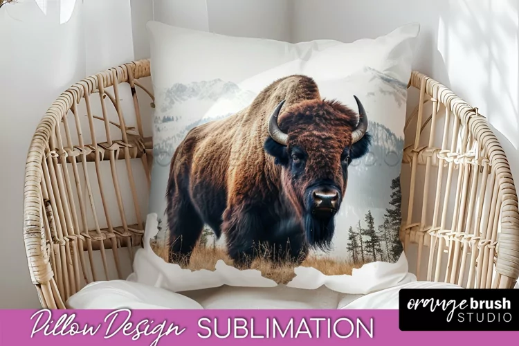 Wild Animals Pillow Cover - Mountain Pillow Sublimation