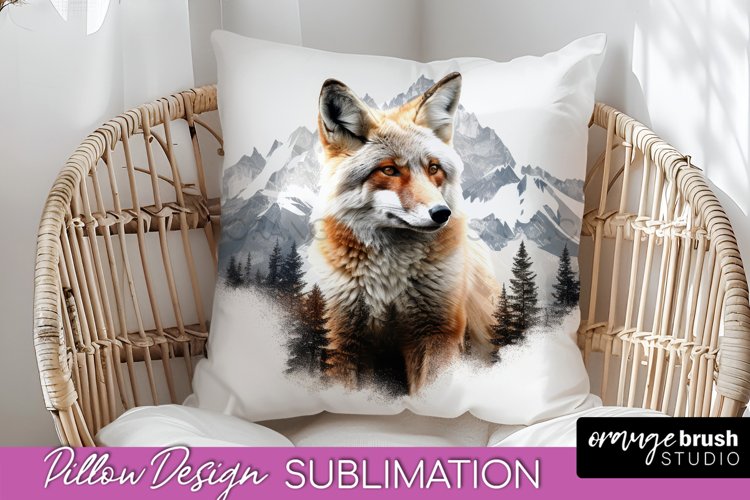 Wild Animals Pillow Cover - Mountain Pillow Sublimation example image 1