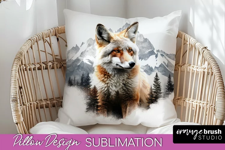 Wild Animals Pillow Cover - Mountain Pillow Sublimation