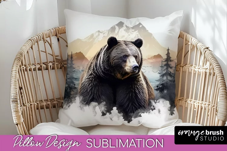 Wild Animals Pillow Cover - Mountain Pillow Sublimation