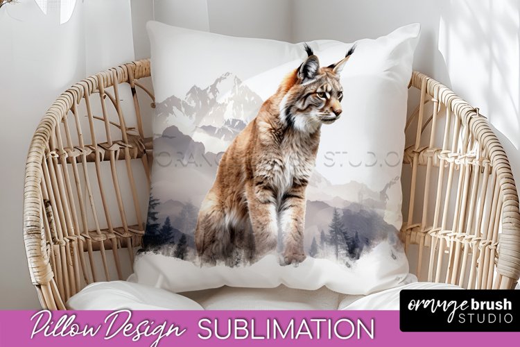 Wild Animals Pillow Cover - Mountain Pillow Sublimation example image 1