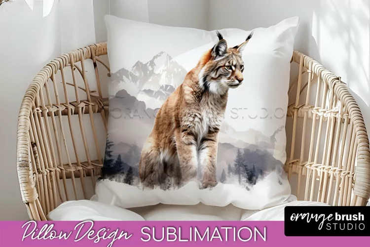 Wild Animals Pillow Cover - Mountain Pillow Sublimation