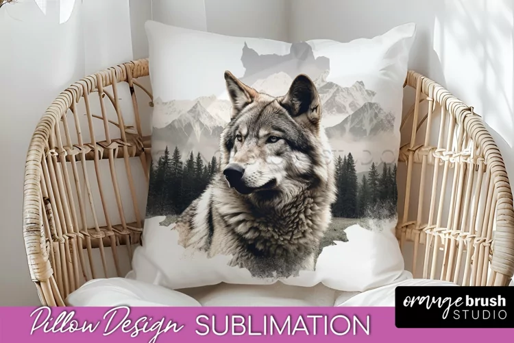 Wild Animals Pillow Cover - Mountain Pillow Sublimation