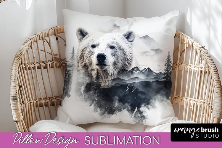 Wild Animals Pillow Cover - Mountain Pillow Sublimation example image 1