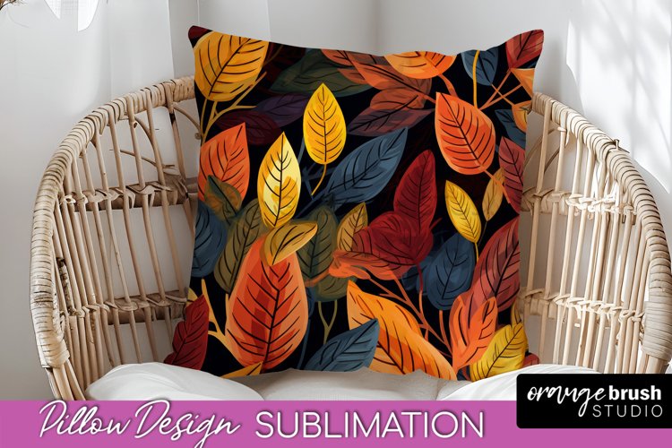 Fall Pillow Cover - Autumn Forest Pillow Sublimation example image 1