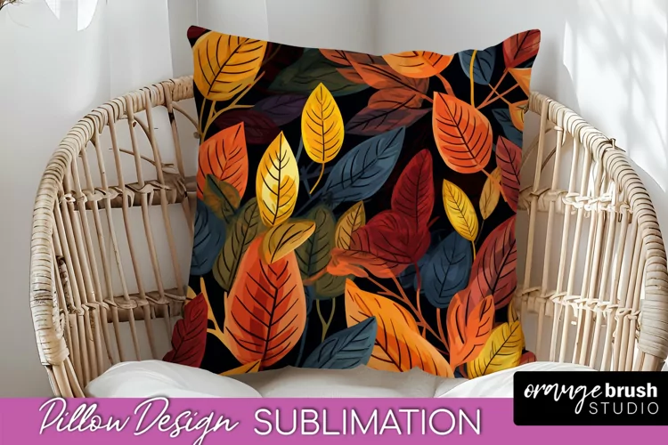 Fall Pillow Cover - Autumn Forest Pillow Sublimation