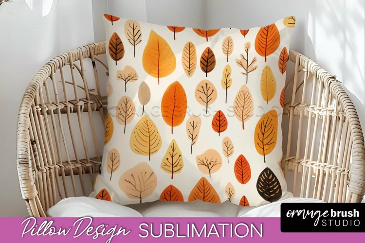 Fall Pillow Cover - Autumn Forest Pillow Sublimation