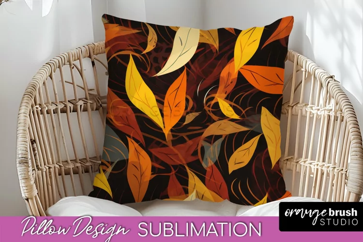Fall Pillow Cover - Autumn Forest Pillow Sublimation