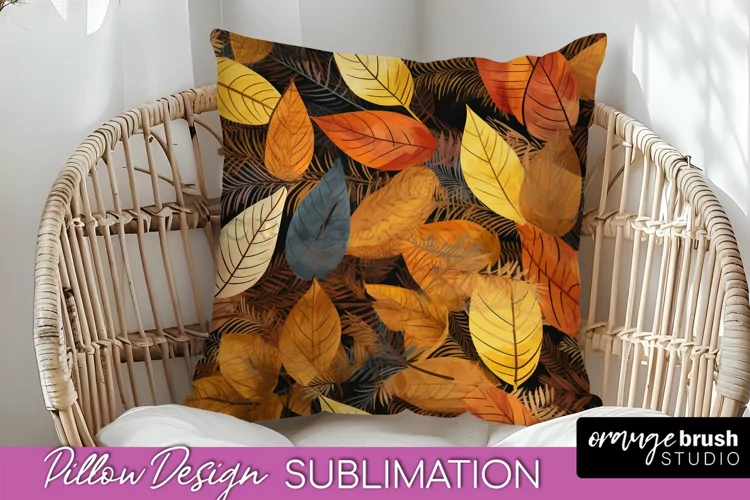 Fall Pillow Cover - Autumn Forest Pillow Sublimation