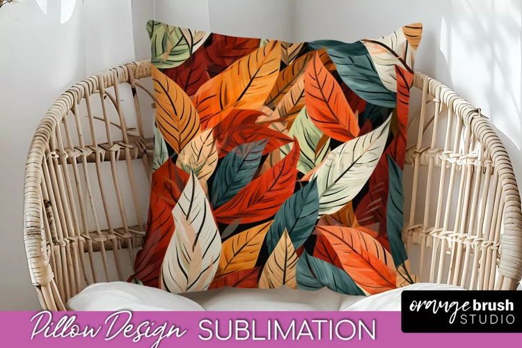 Fall Pillow Cover - Autumn Forest Pillow Sublimation