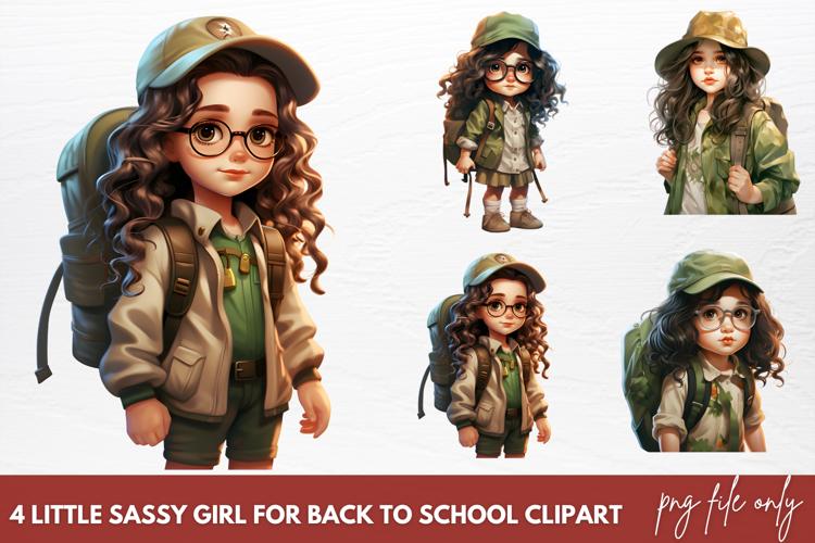 Cute Girl Clipart Image 5
