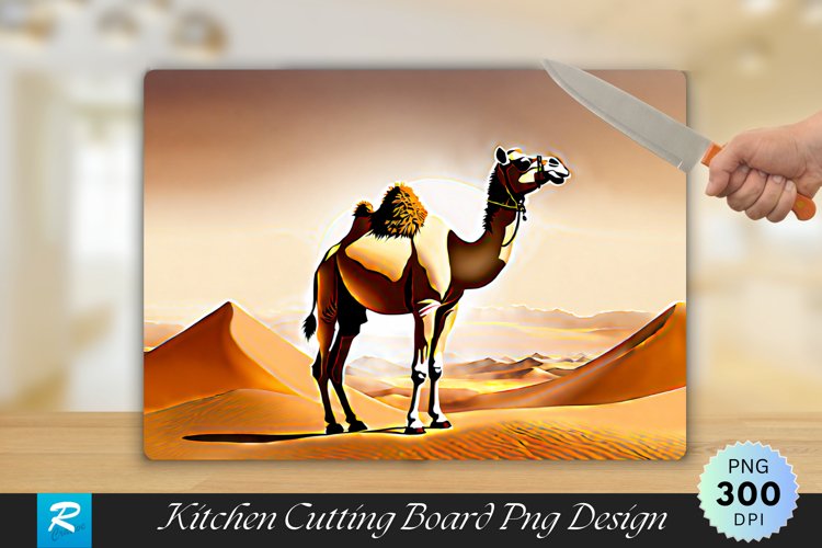 Camel Background Cutting Board sublimation Design