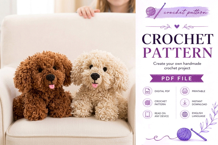 Fuzzy Puppy Knitting Pattern PDF