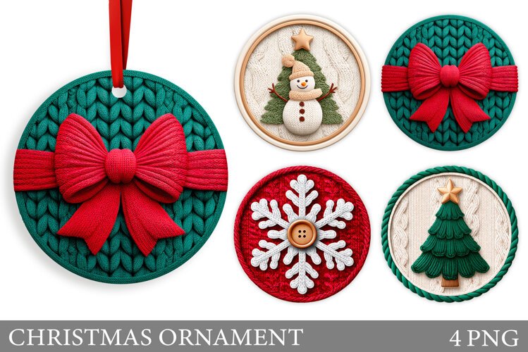 Crochet Christmas Ornament. Christmas Ornament Sublimation example image 1
