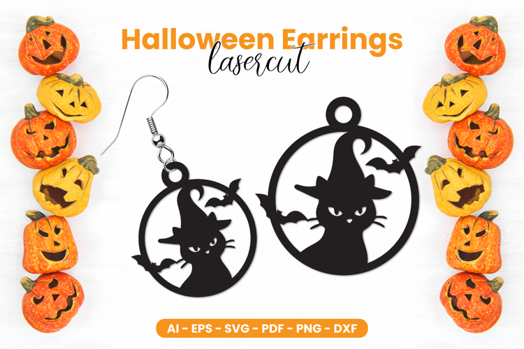 Halloween Earrings Laser Cut