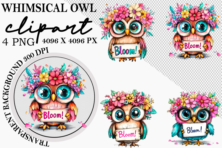 whimsical owl clipart Png