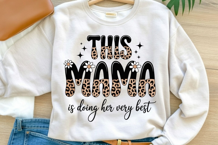 This Mama Is Doing Her Very Best PNG | Leopard Print Mama