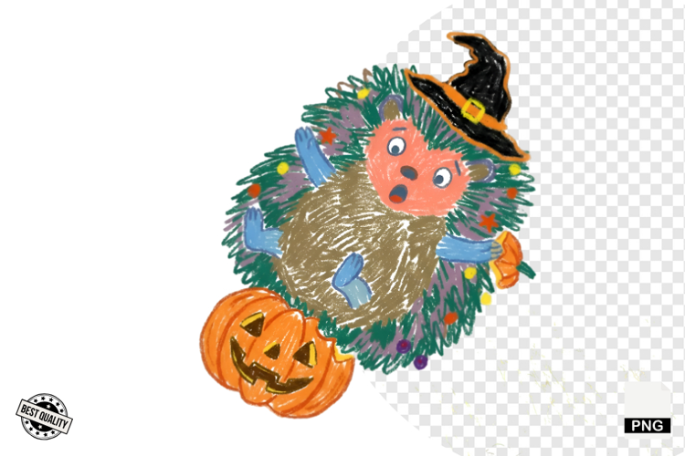 Halloween Hedgehog Clipart