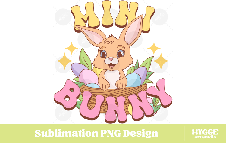 Easter Bunny Sublimation PNG Chick Farm Hip Hop Spring Joy