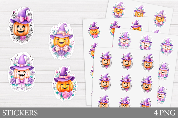 Halloween Pumpkin Sticker. Pumpkin Stickers Printable
