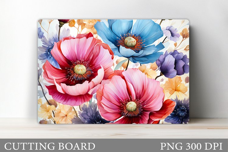 Flowers Cutting Board. Kitchen Cutting Board Sublimation example image 1