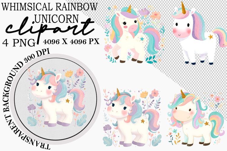 Rainbow Unicorn Clipart