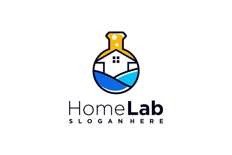 Home lab logo design vector template example image 1