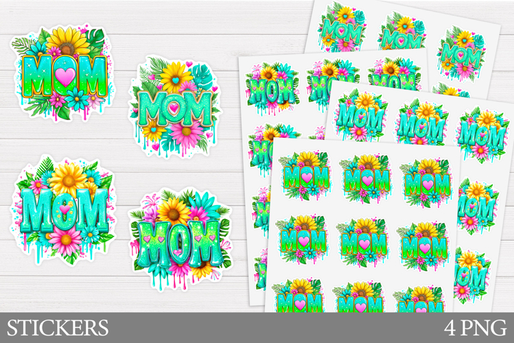Mothers Day Sticker. Flowers Sticker Printable
