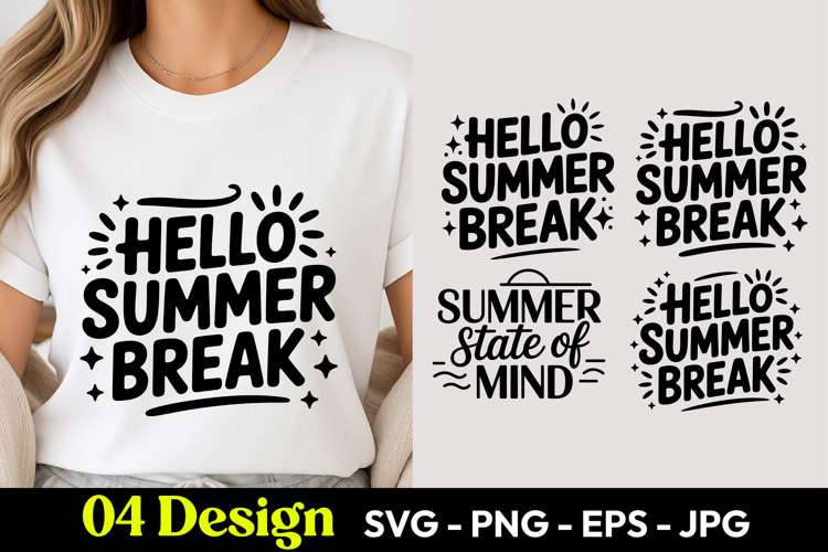 Hello Summer Break SVG PNG