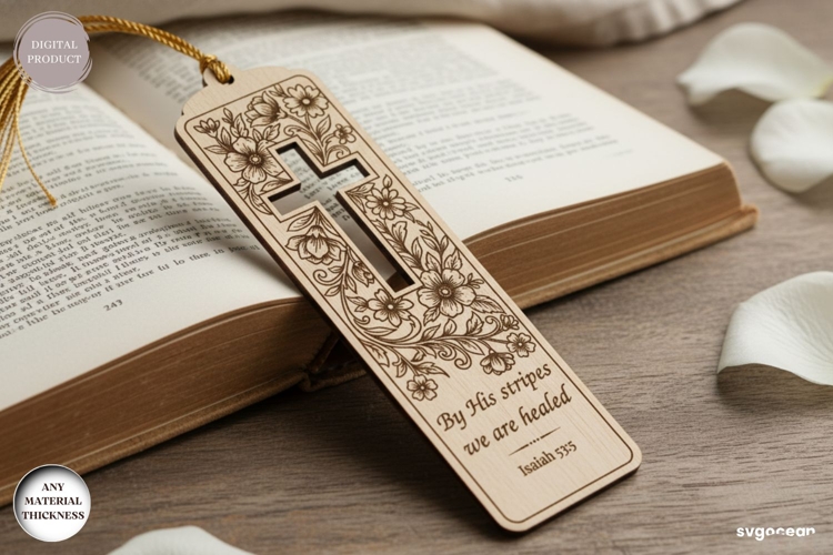 Christian Bookmark Laser Cut | Glowforge | SVG