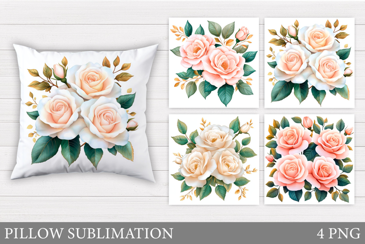 Roses Pillow Sublimation. Roses Sublimation