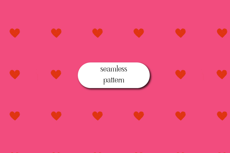 Minimal Pink Heart Seamless Pattern for Valentine Designs
