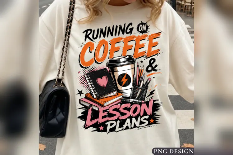 Running on Coffee Lesson Plans PNG, Teacher Coffee Shirt Des