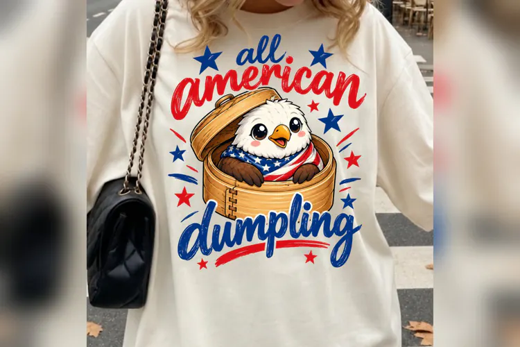All American Dumpling Eagle PNG, Cute Patriotic Bald Eagle