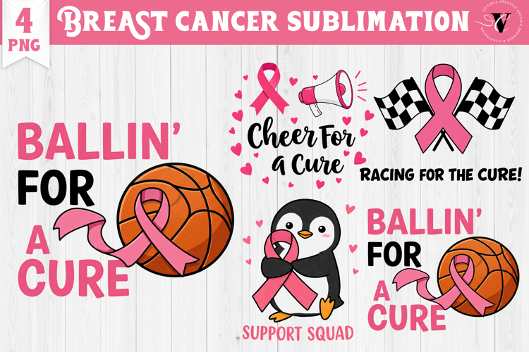 Breast cancer sublimation | Pink ribbon | Awareness Clipart