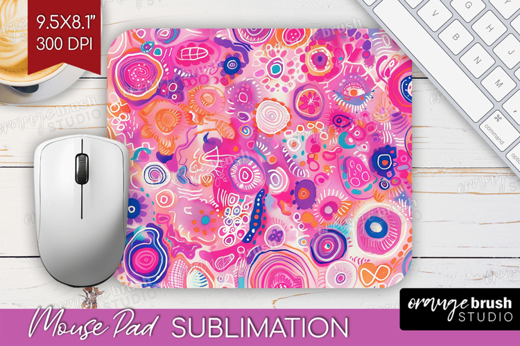 Brush Stroke Mouse Pad Sublimation - Abstract Mousepad PNG