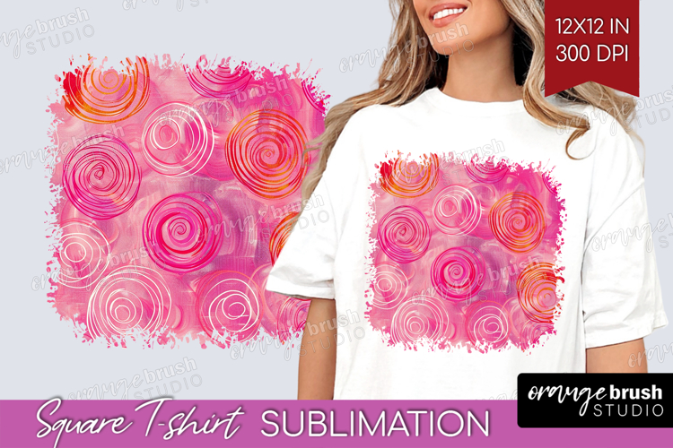Brush Stroke Square Tshirt Background - Abstract PNG