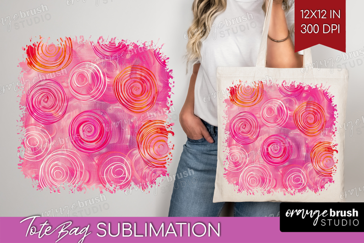 Brush Stroke Tote Bag - Abstract Tote Bag PNG Sublimation