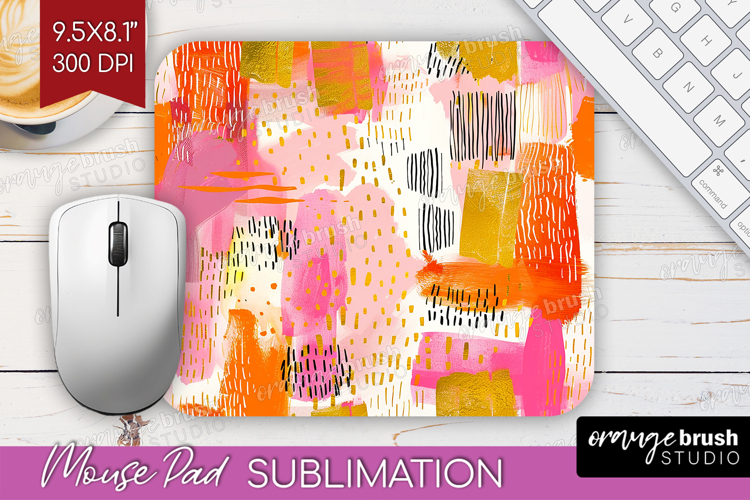 Brush Stroke Mouse Pad Sublimation - Abstract Mousepad PNG